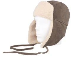 Bomber Cap Calf Split Brown Trapper - Stetson -Stetson 4063633068164 3