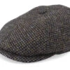 6-Panel Cap Harris Tweed Brown Flat Cap - Stetson