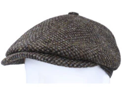 6-Panel Cap Harris Tweed Brown Flat Cap - Stetson -Stetson 4063633068478 5