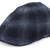 Texas Wool Check Navy Flat Cap - Stetson