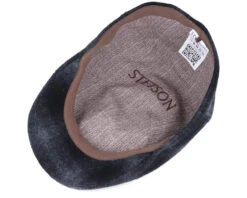 Texas Wool Check Navy Flat Cap - Stetson -Stetson 4063633068836 4