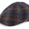 Texas Wool Check Brown Flat Cap - Stetson