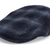 Kent Ef Wool Check Navy Earflap Flat Cap - Stetson
