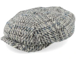 Hatteras Virgin Wool Grey Flat Cap - Stetson