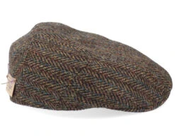 Ivy Cap Harris Tweed Brown Flat Cap - Stetson -Stetson 4063633072833 3