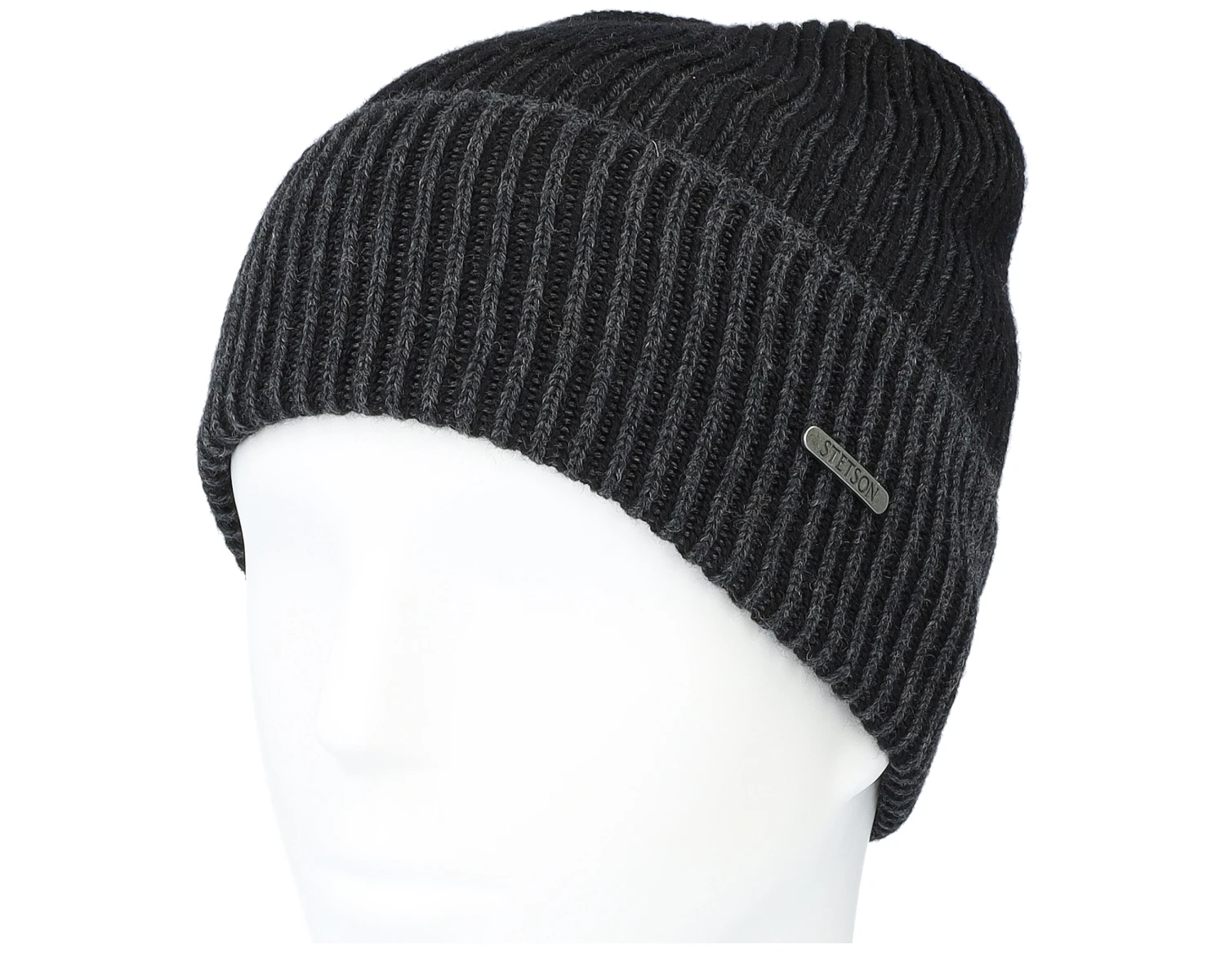 Beanie Merino Wool-13 Black Cuff - Stetson 3 Beanie Merino Wool-13 Black Cuff - Stetson - Image 3