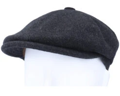 6-Panel Cap Wool/Cashmere Black Flat Cap - Stetson -Stetson 4063633075360 5