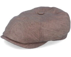 6-Panel Cap Linen Brown Flat Cap - Stetson