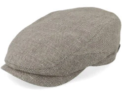 Driver Cap Virgin Wool/Linen Light Grey Flat Cap - Stetson