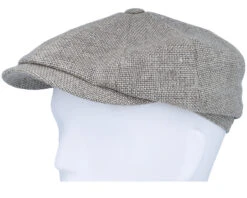 Hatteras Virgin Wool/Linen Light Grey Flat Cap - Stetson -Stetson 4063633079429 5