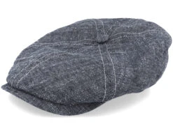 6-Panel Cap Linen/Silk Denim Flat Cap - Stetson
