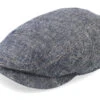 Driver Cap Linen/Silk Navy Flat Cap - Stetson