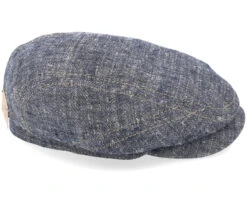 Driver Cap Linen/Silk Navy Flat Cap - Stetson -Stetson 4063633081286 3
