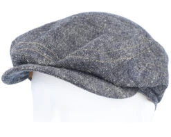 Driver Cap Linen/Silk Navy Flat Cap - Stetson -Stetson 4063633081286 5