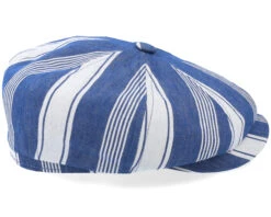 Hatteras Linen/Cotton White/Blue Flat Cap - Stetson -Stetson 4063633081903 3