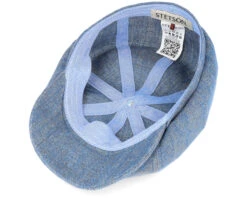 Hatteras 1 Linen Blue Flat Cap - Stetson 8 Hatteras 1 Linen Blue Flat Cap - Stetson -Stetson 4063633082320 4