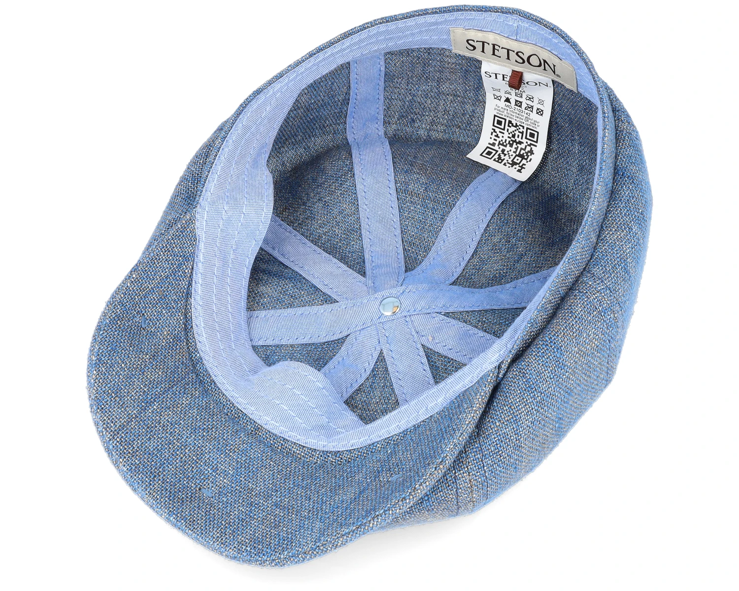 Hatteras 1 Linen Blue Flat Cap - Stetson 4 Hatteras 1 Linen Blue Flat Cap - Stetson - Image 4