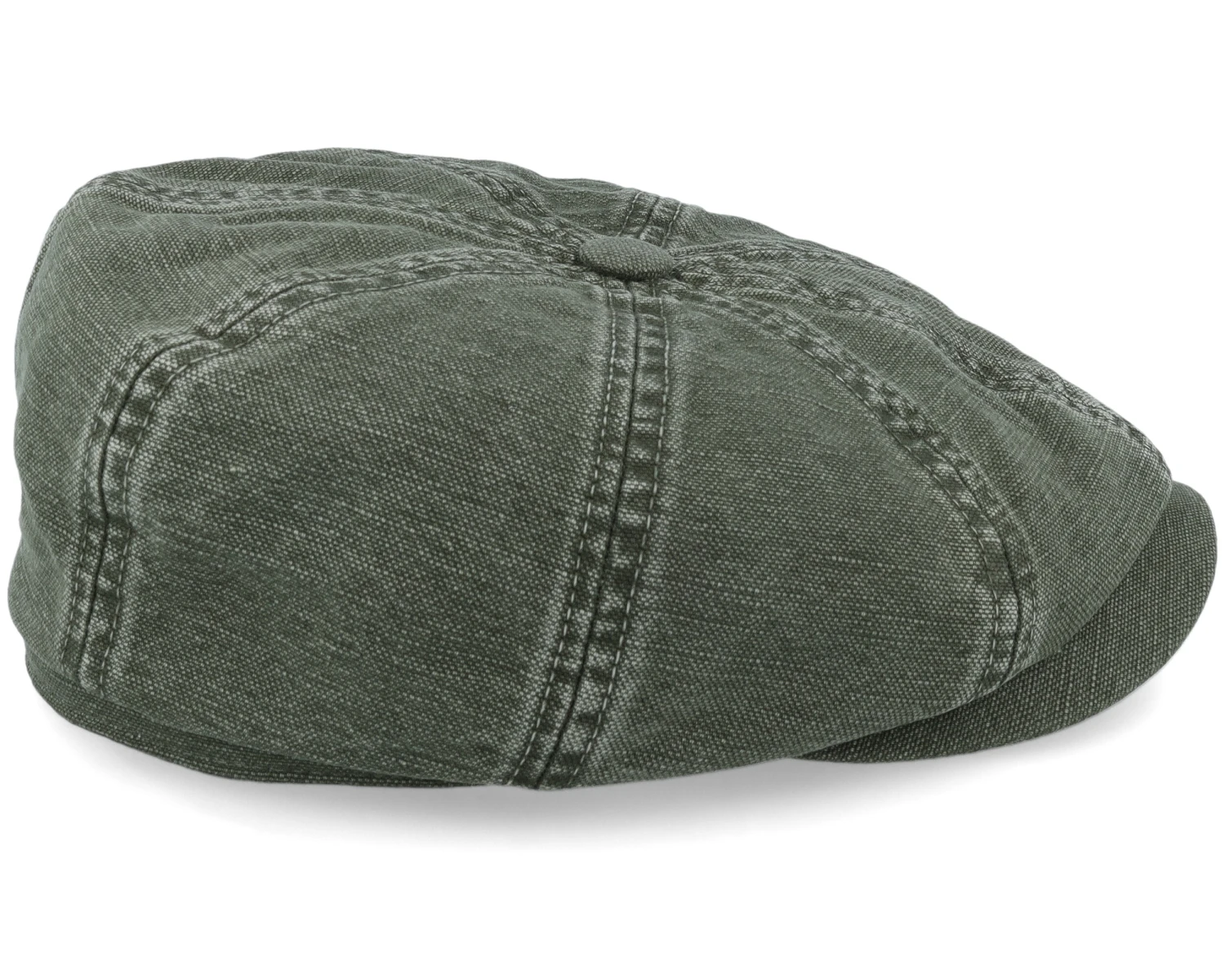 Hatteras Cotton/Linen Olive Flat Cap - Stetson 3 Hatteras Cotton/Linen Olive Flat Cap - Stetson - Image 3