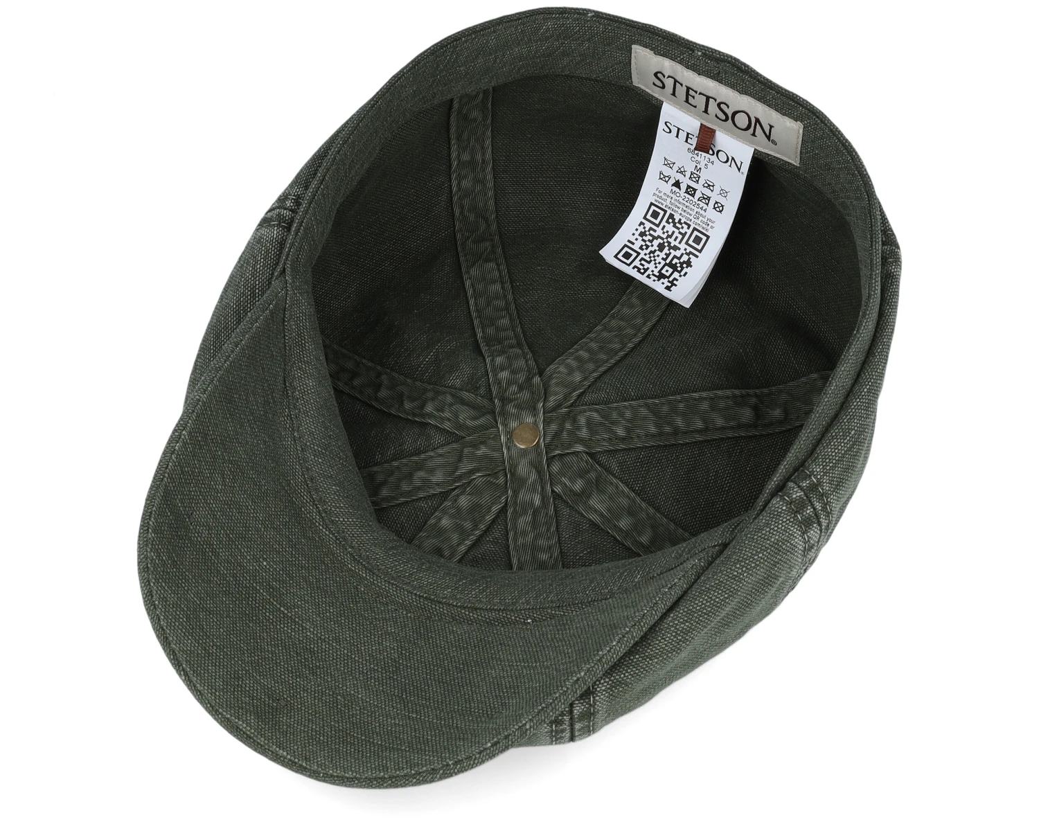 Hatteras Cotton/Linen Olive Flat Cap - Stetson 4 Hatteras Cotton/Linen Olive Flat Cap - Stetson - Image 4
