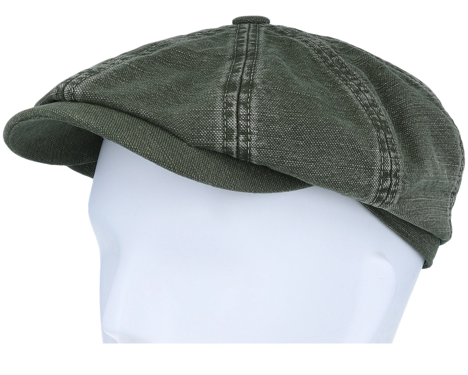 Hatteras Cotton/Linen Olive Flat Cap - Stetson 5 Hatteras Cotton/Linen Olive Flat Cap - Stetson - Image 5