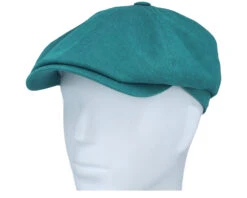 6-Panel Cap Cotton/Linen Teal Flat Cap - Stetson -Stetson 4063633084256 5