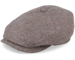 6-Panel Cap Virgin Wool/Linen Beige/Red/Blue Flat Cap - Stetson