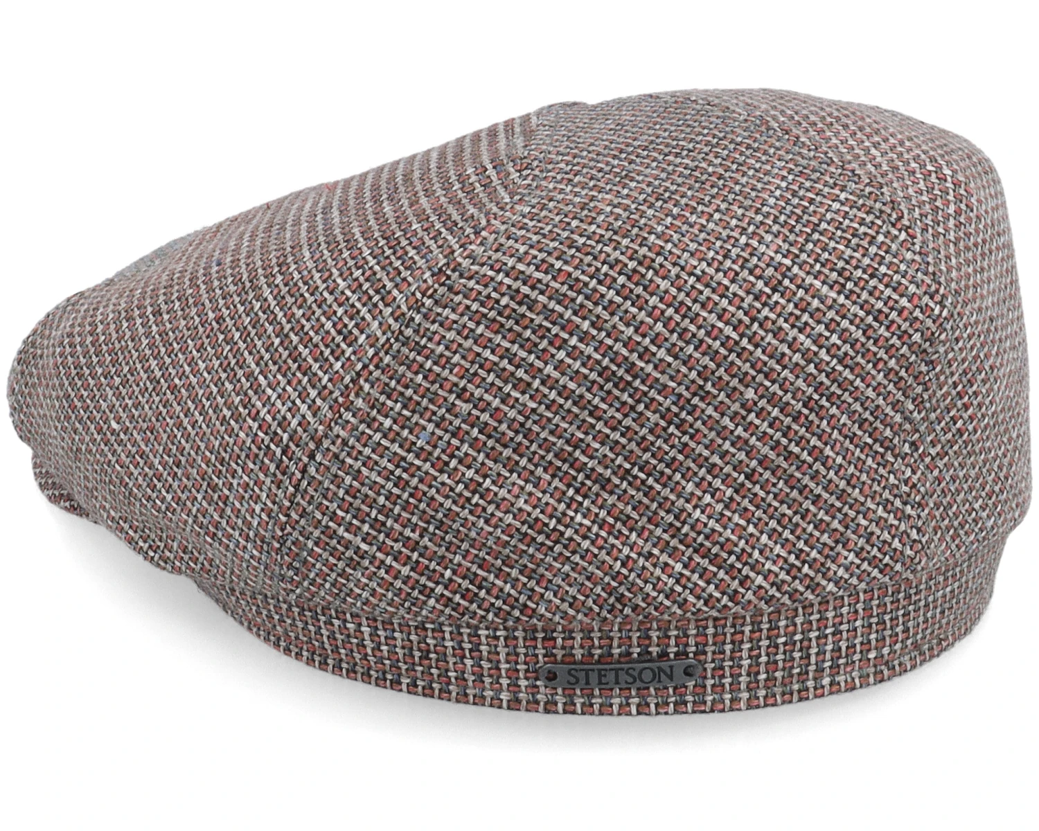 6-Panel Cap Virgin Wool/Linen Beige/Red/Blue Flat Cap - Stetson 2 6-Panel Cap Virgin Wool/Linen Beige/Red/Blue Flat Cap - Stetson - Image 2