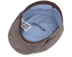 6-Panel Cap Virgin Wool/Linen Beige/Red/Blue Flat Cap - Stetson 8 6-Panel Cap Virgin Wool/Linen Beige/Red/Blue Flat Cap - Stetson -Stetson 4063633084591 4