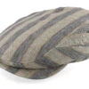 Driver Cap Linen Striped Flat Cap - Stetson