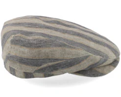 Driver Cap Linen Striped Flat Cap - Stetson -Stetson 4063633085116 3