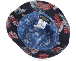 Linen Flowers Navy Bucket - Stetson -Stetson 4063633085345 4