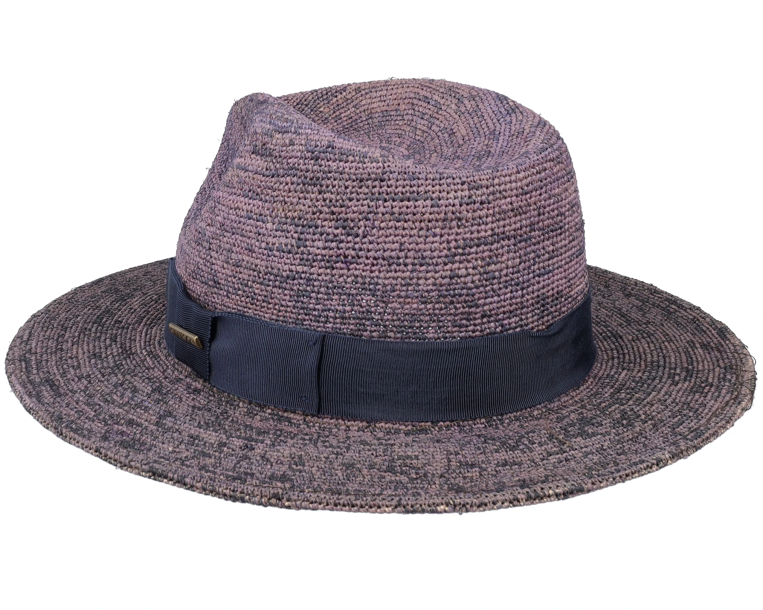 Traveller Crochet Navy Straw Hat - Stetson 2 Traveller Crochet Navy Straw Hat - Stetson - Image 2