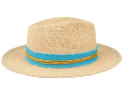 Crochet Light Straw/Teal Traveller - Stetson -Stetson 4063633088315 3