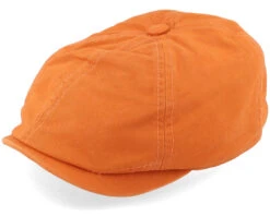 6-panel Cap Cotton Twill Orange Flatcap - Stetson