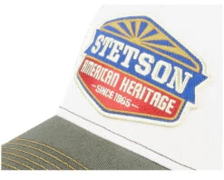 Sun White/Olive Trucker - Stetson -Stetson 4063633089152 6