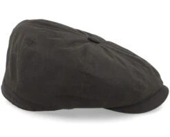 Hatteras Waxed Organic Brown Flat Cap - Stetson -Stetson 4063633091780 3