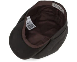 Hatteras Waxed Organic Brown Flat Cap - Stetson -Stetson 4063633091780 4