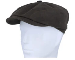 Hatteras Waxed Organic Brown Flat Cap - Stetson -Stetson 4063633091780 5