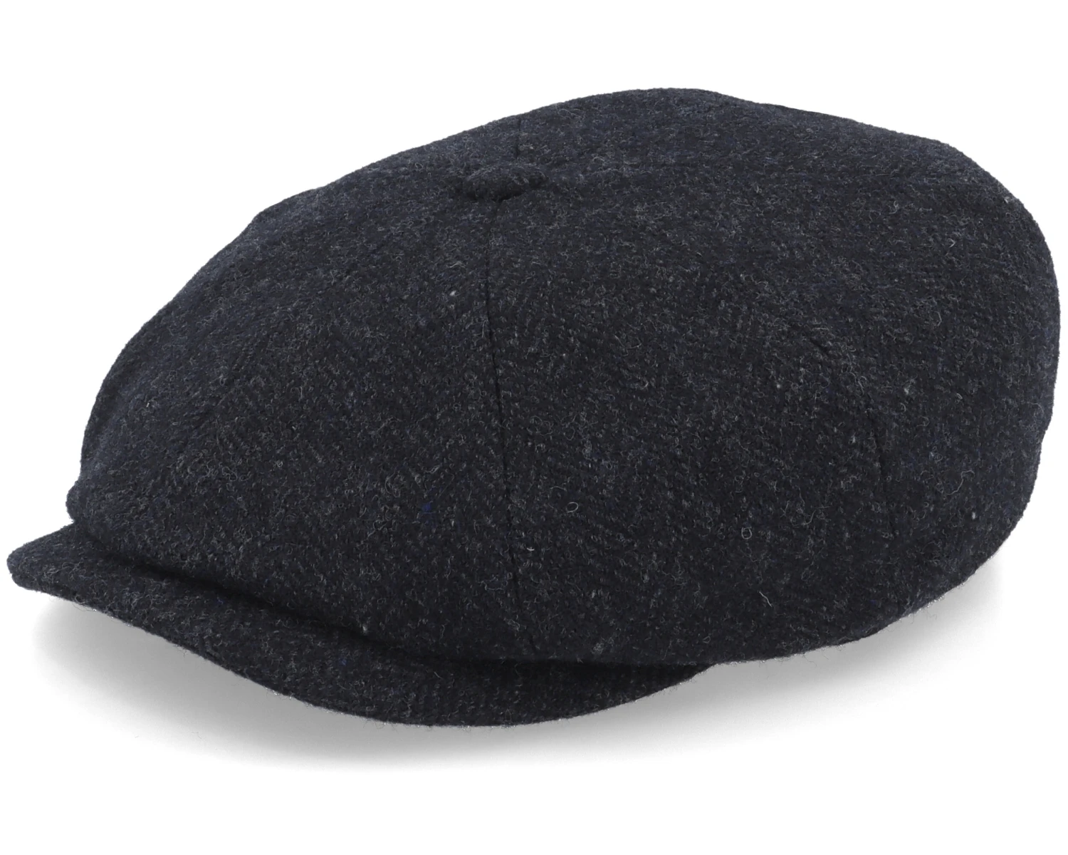 Hatteras Wool Herringbone Black Earflap Flat Cap - Stetson 1 Hatteras Wool Herringbone Black Earflap Flat Cap - Stetson