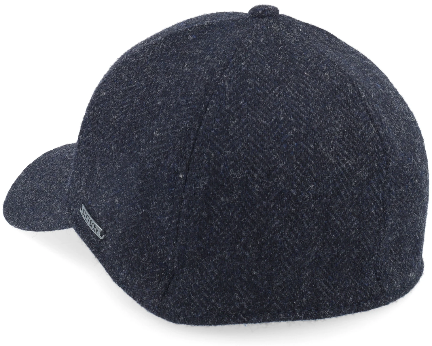 Baseball Cap Wool Herringbone Black Fitted - Stetson 3 Baseball Cap Wool Herringbone Black Fitted - Stetson - Image 3