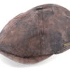 6-panel Cap Pigskin Brown Flat Cap - Stetson