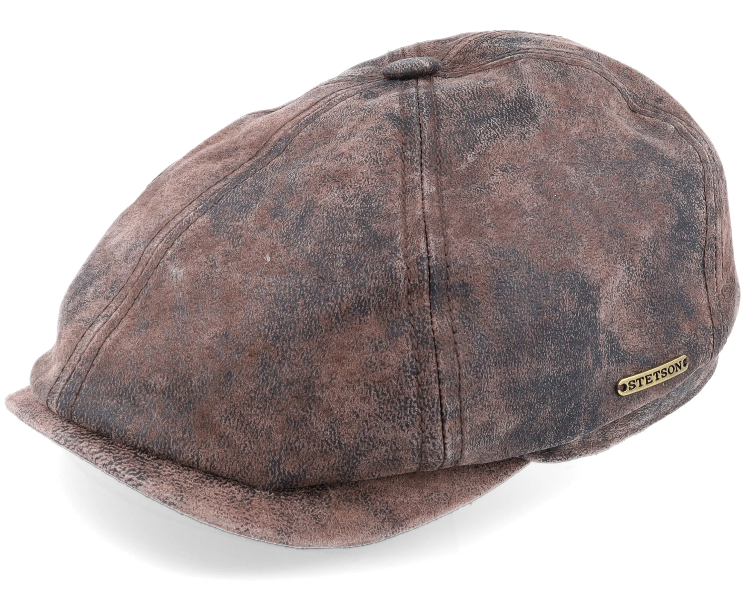 6-panel Cap Pigskin Brown Flat Cap - Stetson 1 6-panel Cap Pigskin Brown Flat Cap - Stetson
