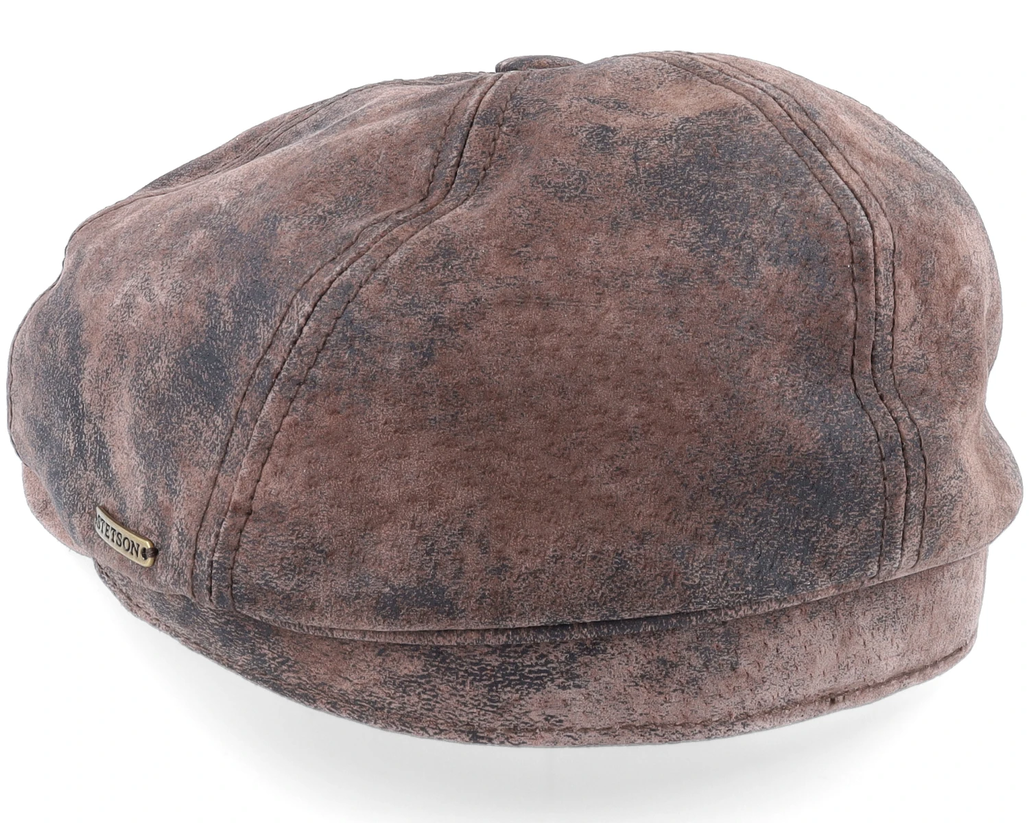 6-panel Cap Pigskin Brown Flat Cap - Stetson 2 6-panel Cap Pigskin Brown Flat Cap - Stetson - Image 2