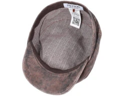 6-panel Cap Pigskin Brown Flat Cap - Stetson 8 6-panel Cap Pigskin Brown Flat Cap - Stetson -Stetson 4063633098437 4