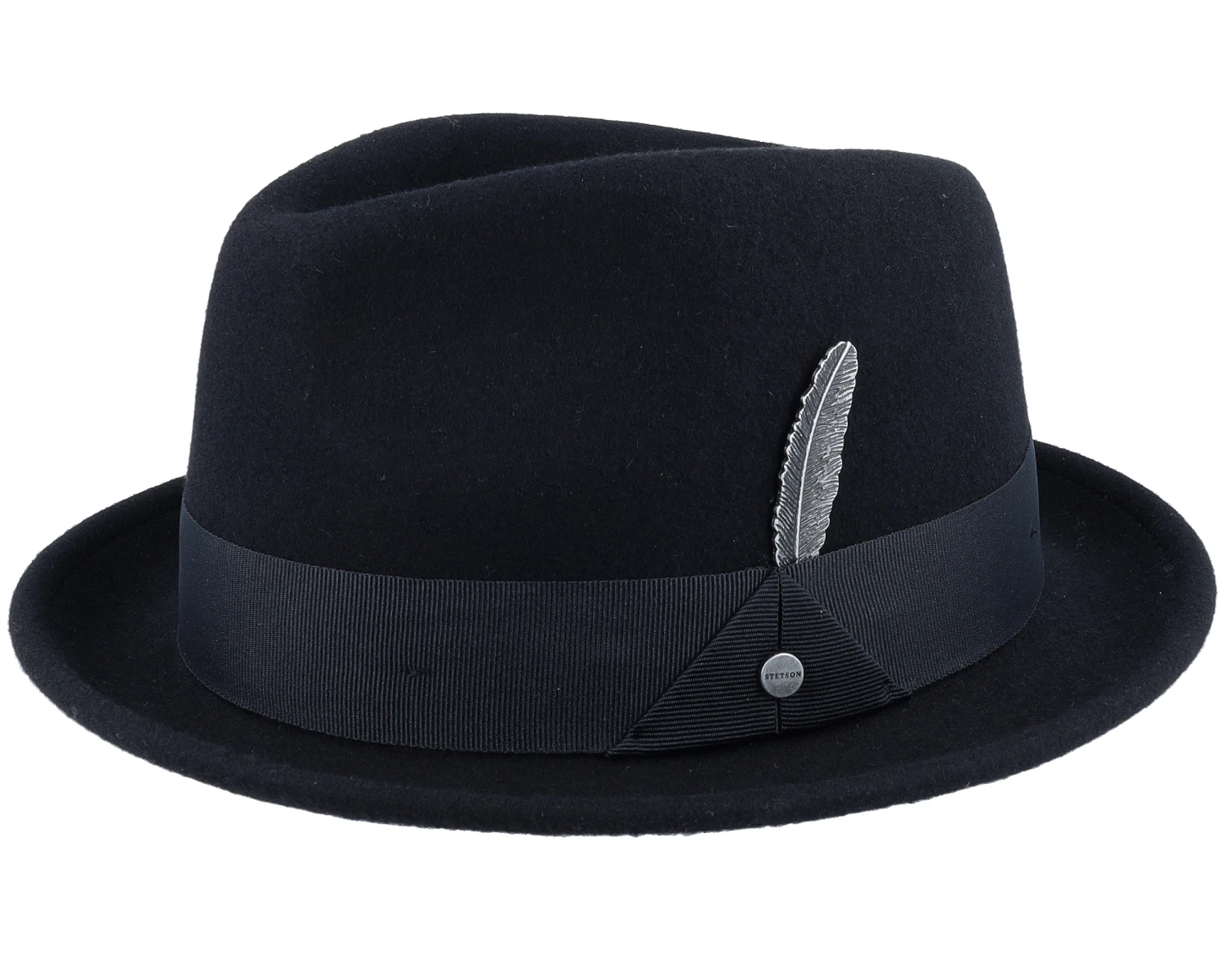 Player Woolfelt 1 Black Fedora - Stetson 1 Player Woolfelt 1 Black Fedora - Stetson