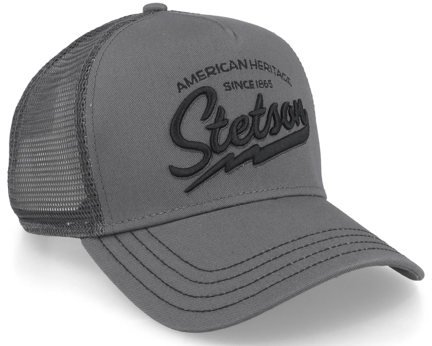 American Heritage Classic Charcoal Trucker - Stetson 2 American Heritage Classic Charcoal Trucker - Stetson - Image 2