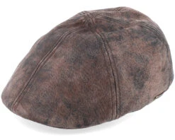 Texas Pig Skin Brown Flat Cap - Stetson