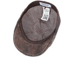 Texas Pig Skin Brown Flat Cap - Stetson -Stetson 4063633101250 4