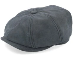 Hatteras 1 Calf Split Navy Flat Cap - Stetson