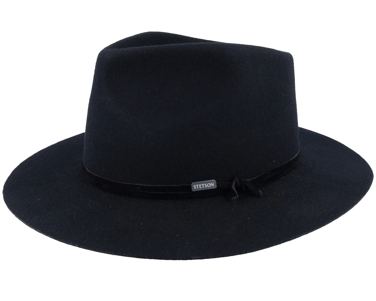 Woolfelt Black Fedora - Stetson 1 Woolfelt Black Fedora - Stetson